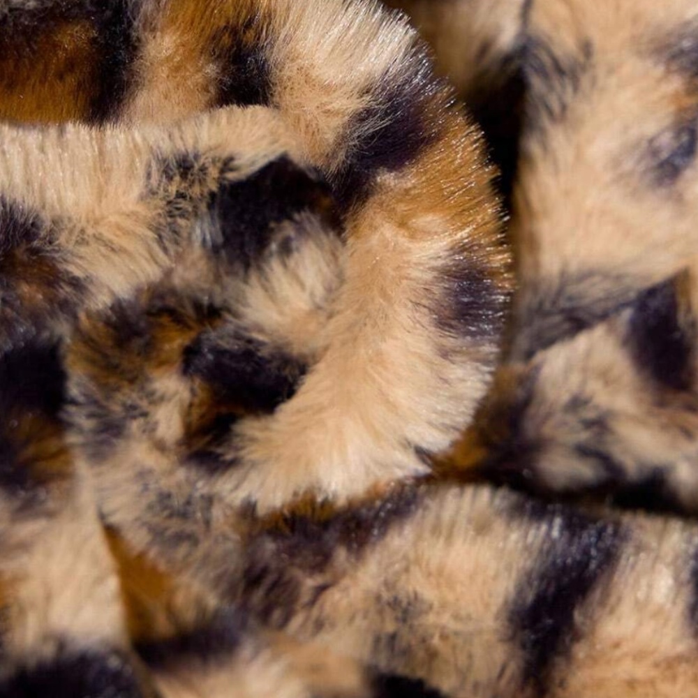 Plus Vegan Fur Leopard Print Open Front Jacket Coat - Picture 2 of 9